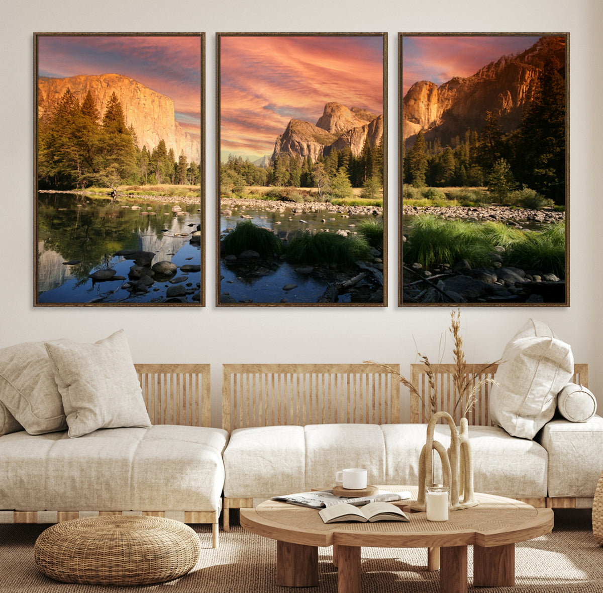 Yosemite Valley Wall Art, El Capitan Sunset Canvas Print,