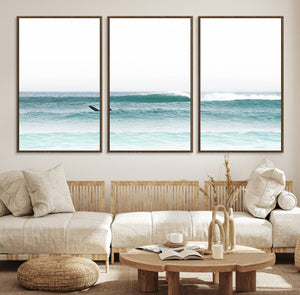 Surfing Wall Art Canvas Print – Framed Ocean Waves