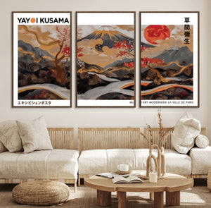 Modern Japanese Wall Art Canvas Print – Framed Abstract