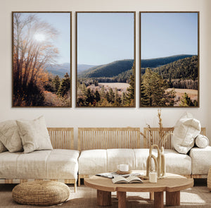 Rustic Landscape Wall Art Canvas Print – Serene Valley Scene