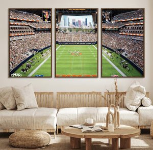 Chicago Bears Soldiers Field Wall Art Canvas Print – Framed