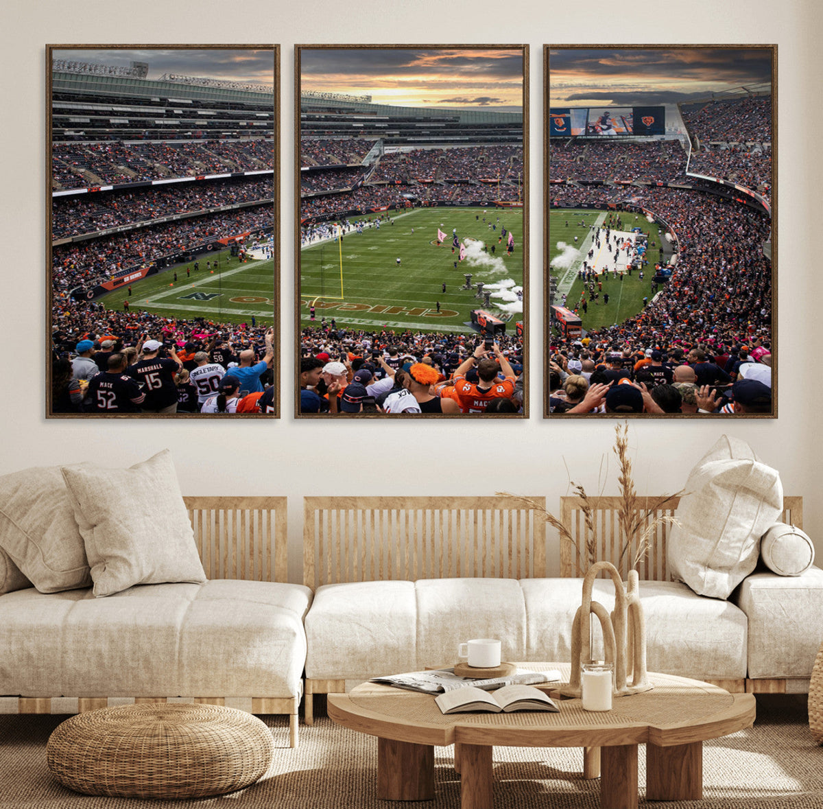 Chicago Bears Soldiers Field Wall Art Canvas Print – Framed