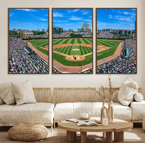 Wrigley Field Baseball Stadium Canvas Wall Art – Packed