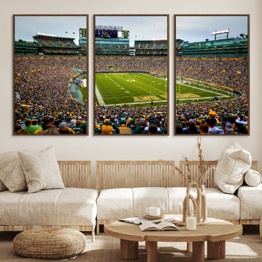 Green Bay Packers Lambeau Field Stadium Wall Art Canvas