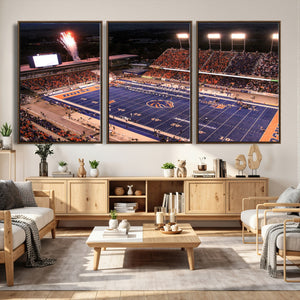 Boise State Stadium Large Wall Art Canvas Print for Living