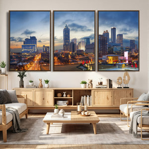 Atlanta Skyline Wall Art Canvas Print, Atlanta Downtown