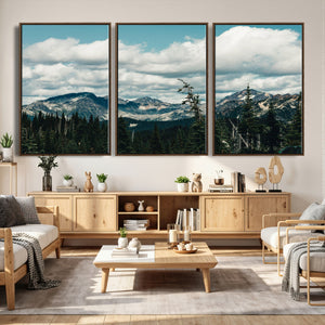 Mountain Forest Wall Art Canvas Print, Alpine Pine Tree