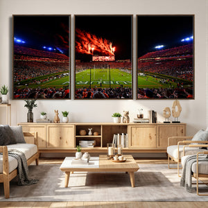 Auburn Stadium Wall Art Canvas Print, College Football Night