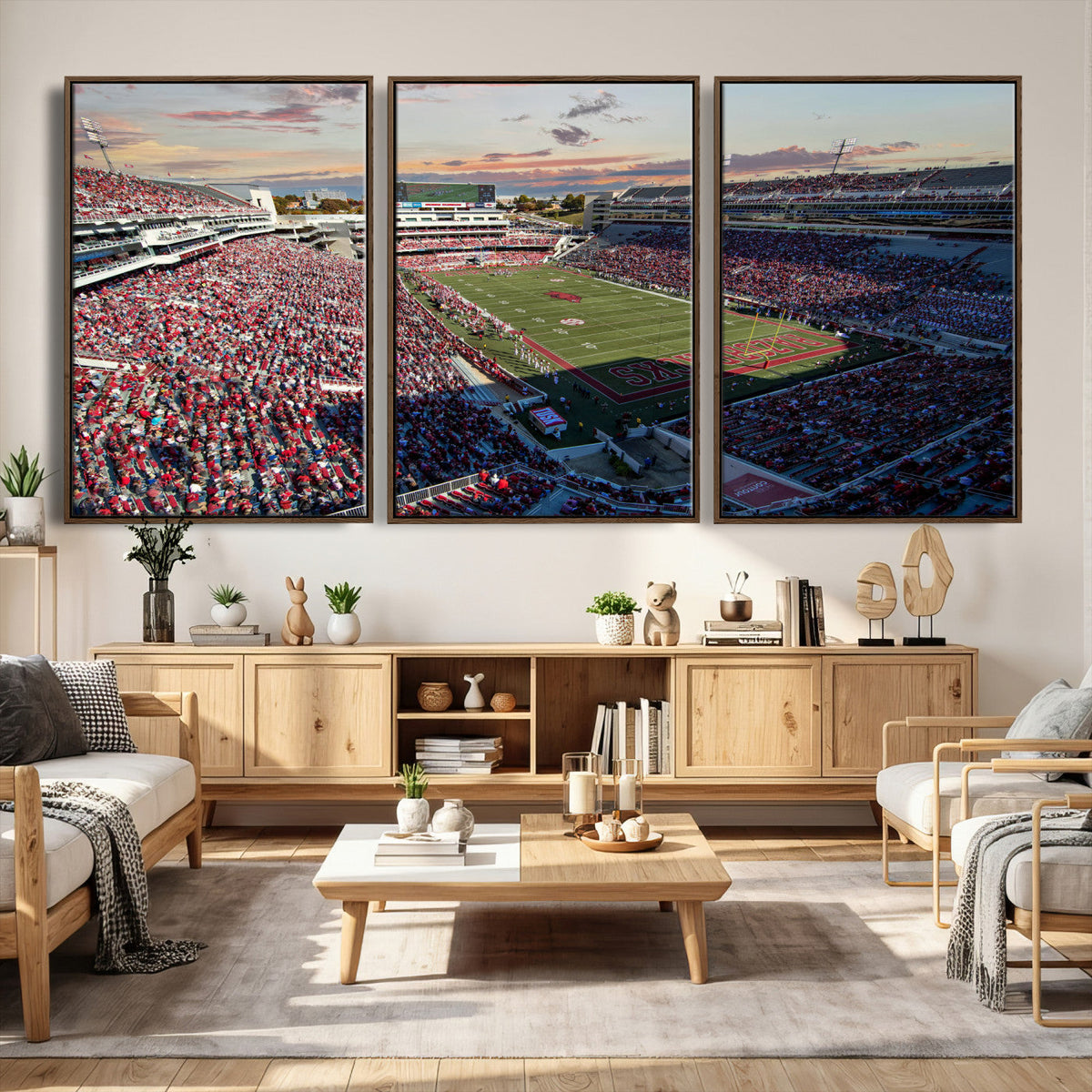 Donald W. Reynolds Razorback Stadium Wall Art Canvas Print –