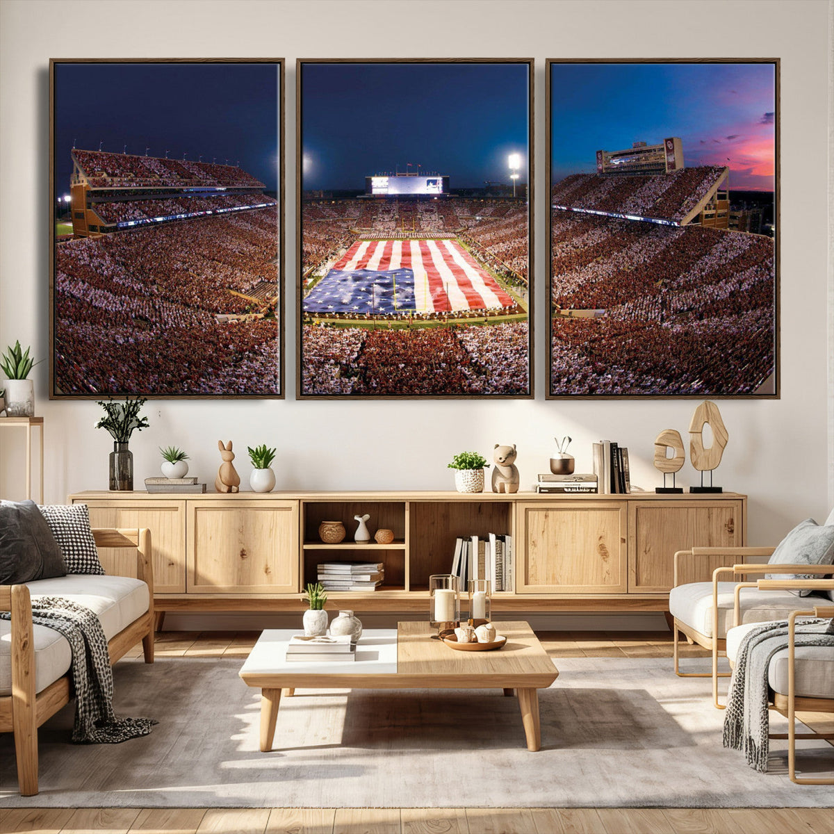 Oklahoma Memorial Stadium Wall Art Canvas Print – Oklahoma
