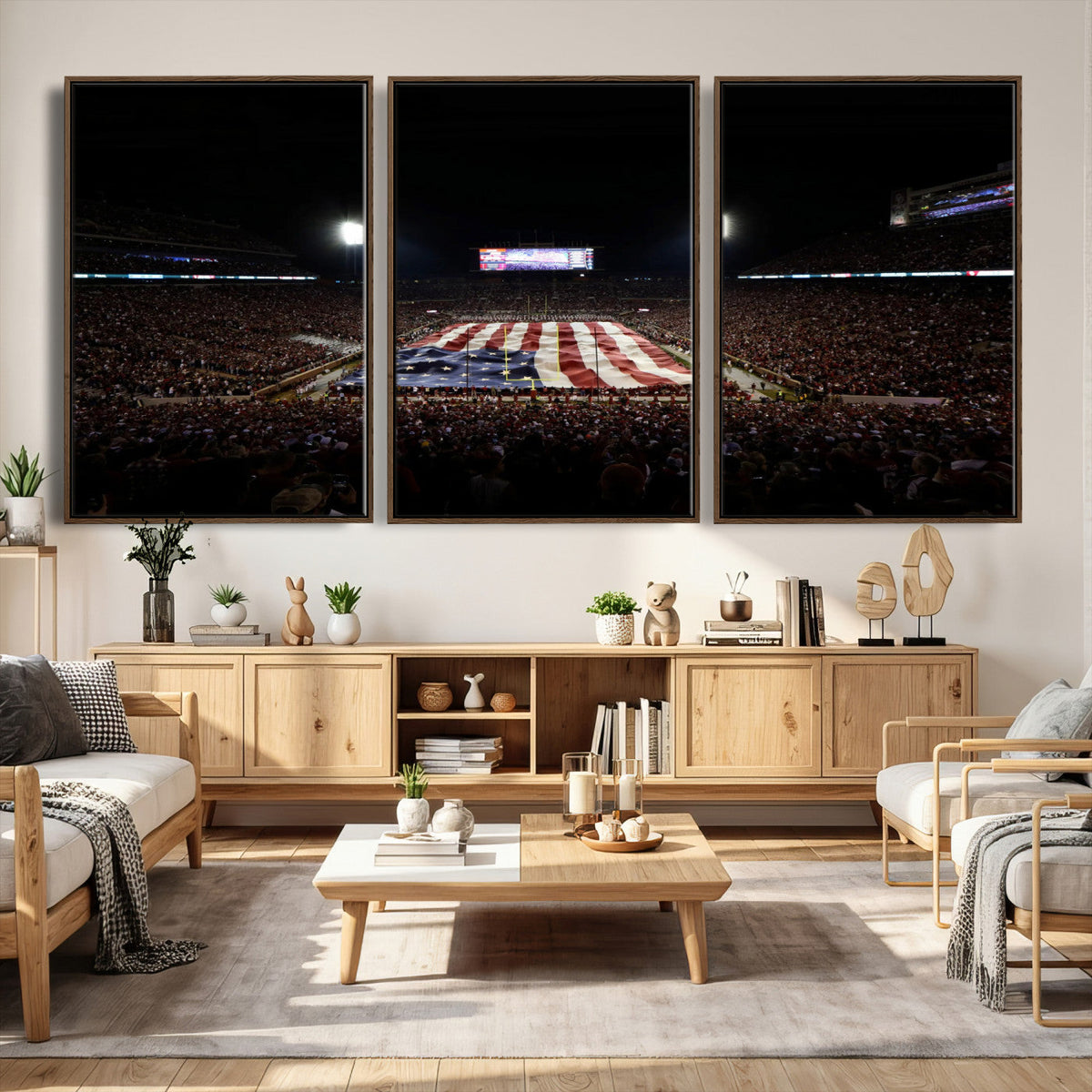 Oklahoma Memorial Stadium Wall Art Canvas Print – Oklahoma