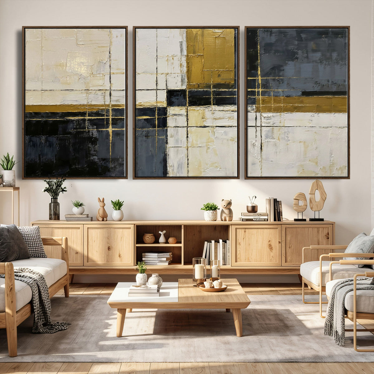 Geometric Abstract Wall Art Canvas Print