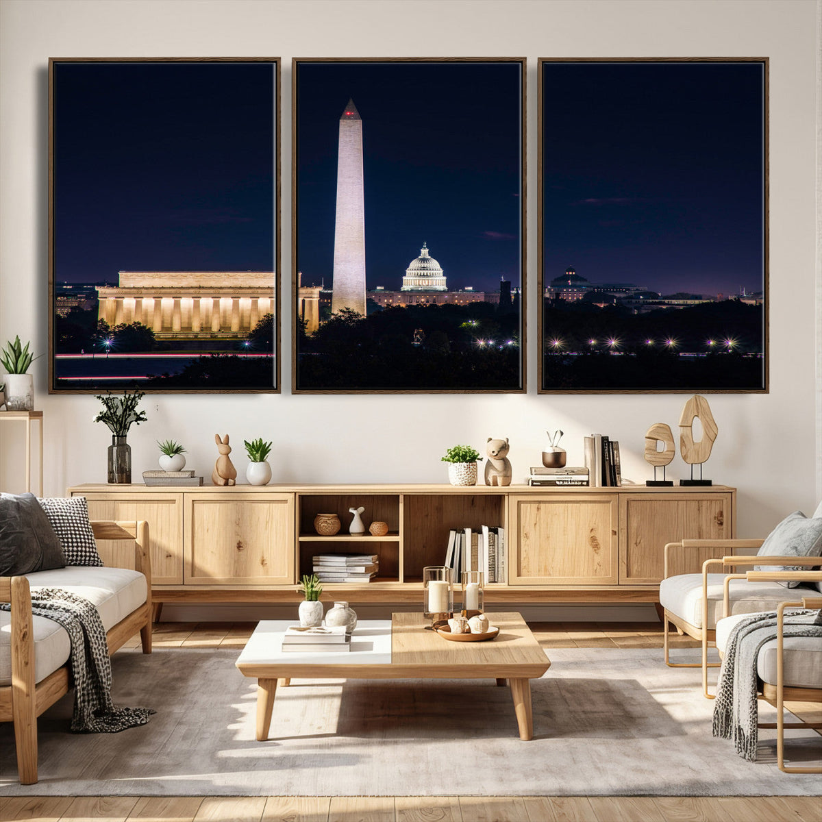 Washington White House Skyline Wall Art Canvas Print –