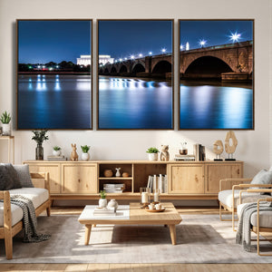 Washington DC Wall Art Canvas Print – Lincoln Memorial Night