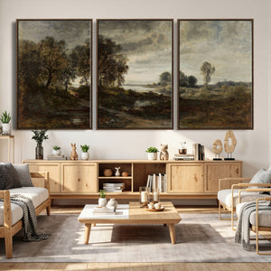 Adolf Dressler Landscape of the Oder River Wall Art Canvas