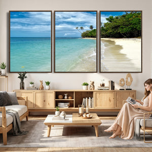 Puerto Rico Beach Paradise Wall Art – Tropical Coastal Print