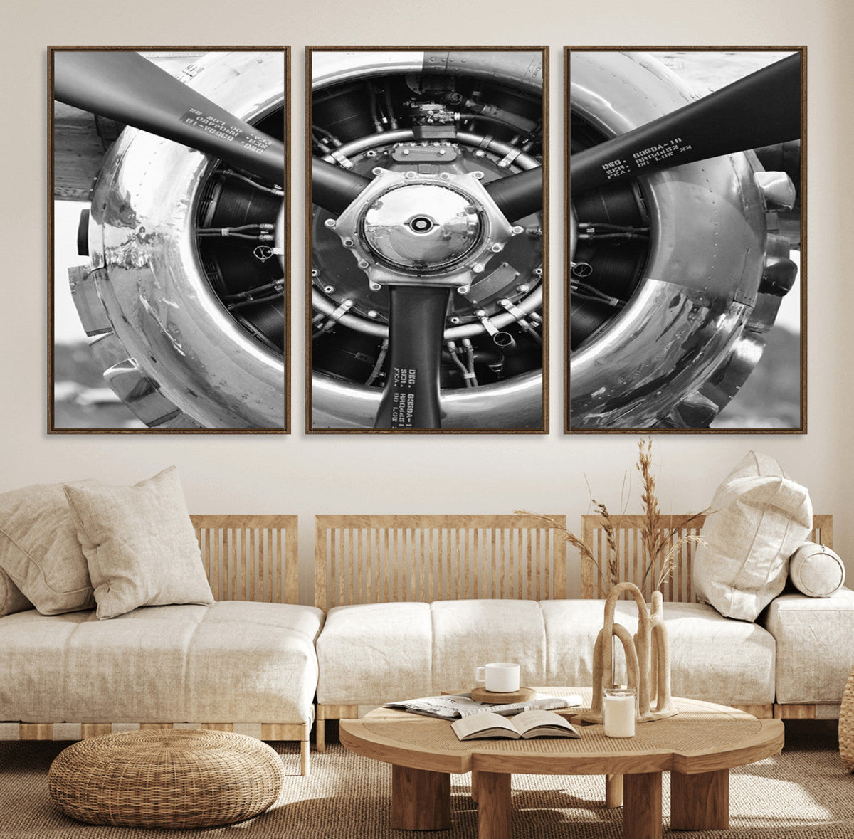 Vintage Airplane Wall Art Canvas Print