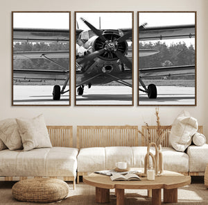 Wall Art Old War Plane Canvas Print