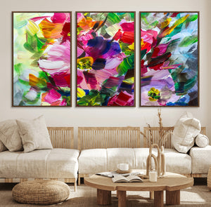 Oil Flower Abstract Canvas Print