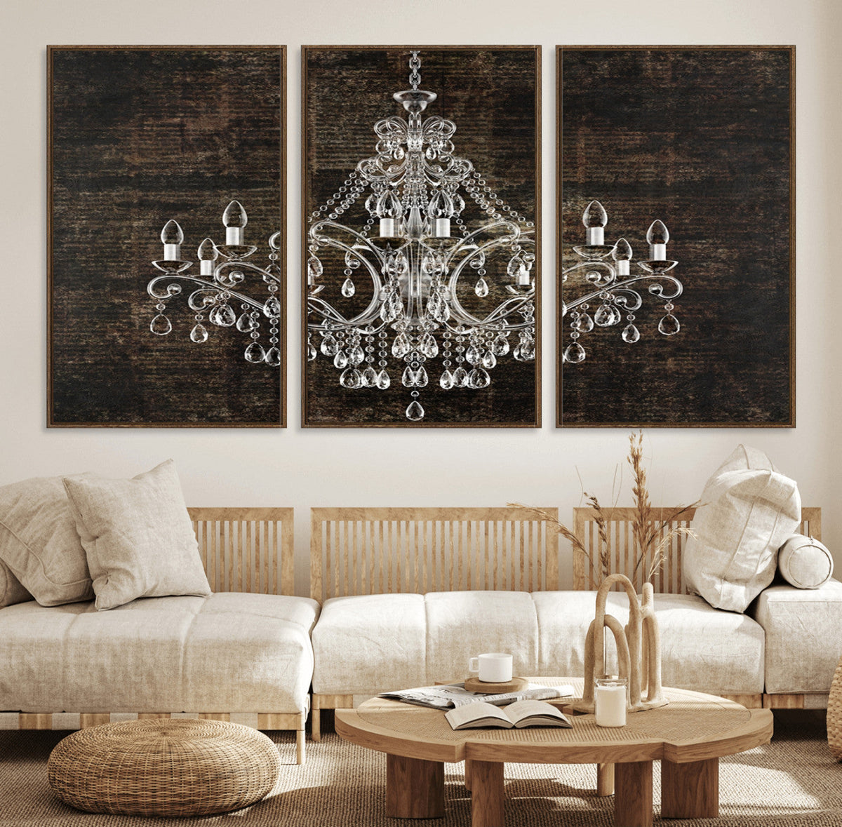 Rustic Chandelier Canvas Print