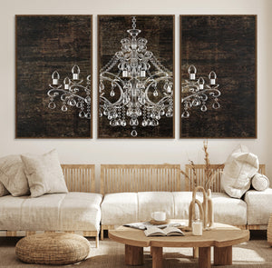 Rustic Chandelier Canvas Print