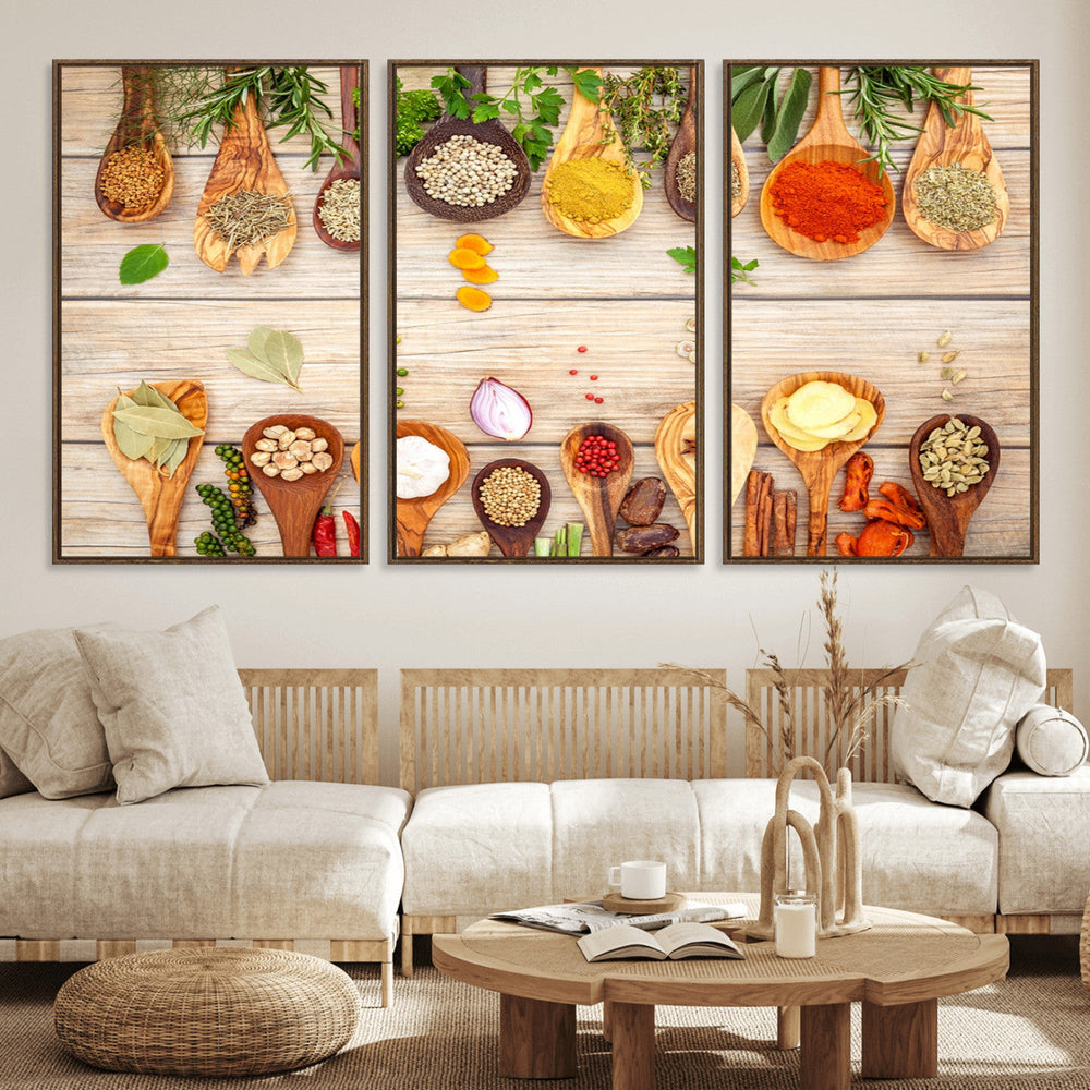 Kitchen Spice on the Table Wall Art, Kitchen Spice Wall Art