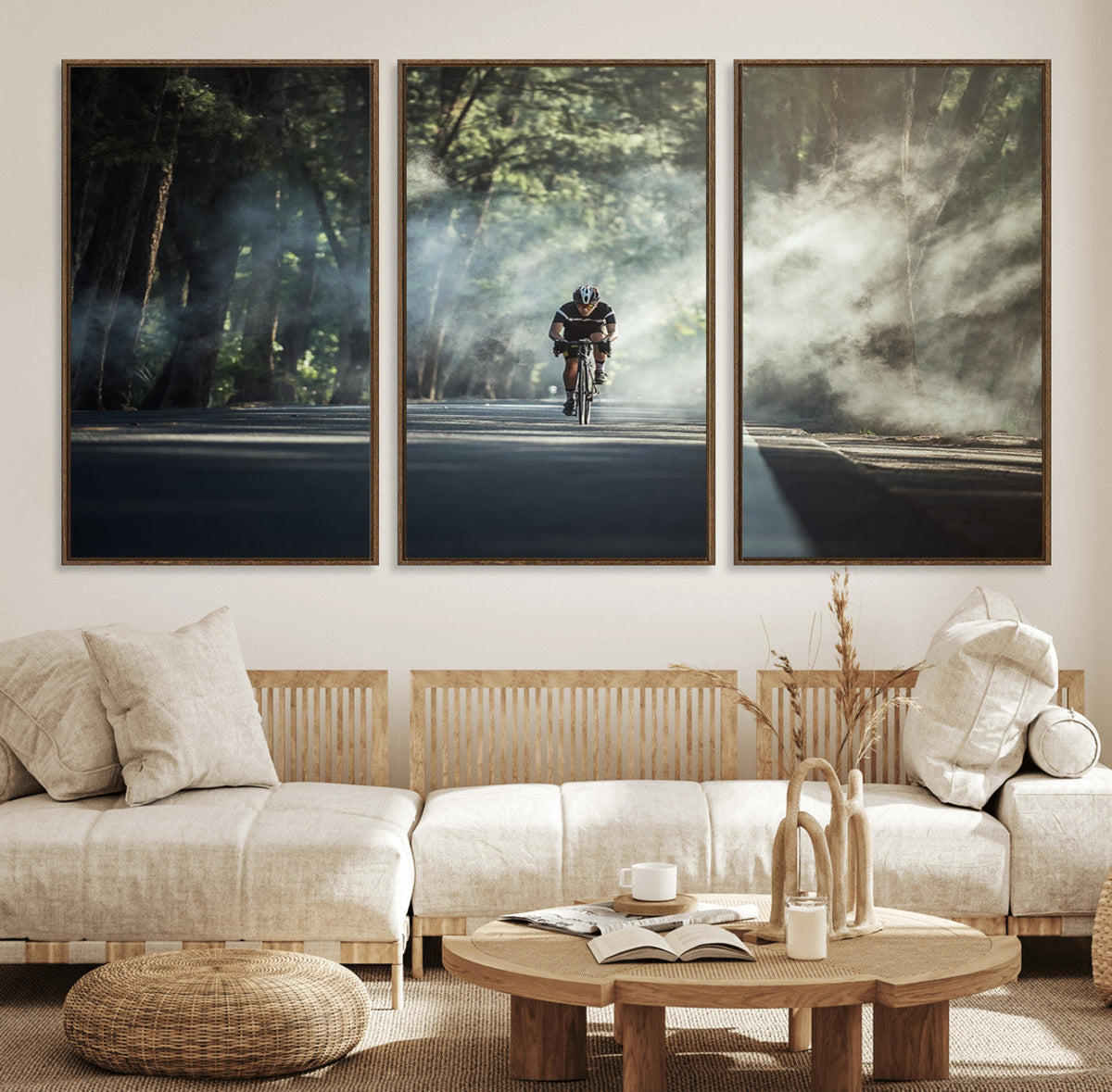 Cycling Road Bike in the Morning, Cycling Road Bike Canvas