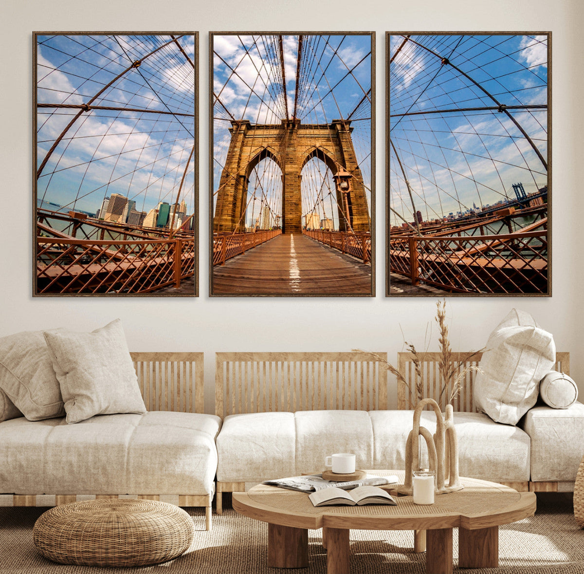 Brooklyn Bridge Manhattan Wall Art Canvas Print