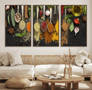 Kitchen Spice Wall Art Canvas Print