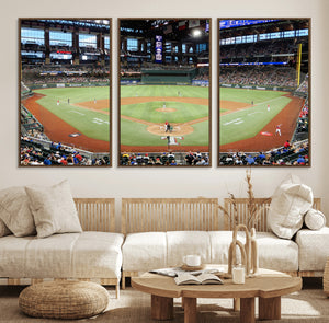Texas Rangers Baseball Team Print - Arlington Globe Life