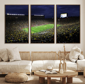 Michigan Wolverines Football Canvas Wall Decor, Football