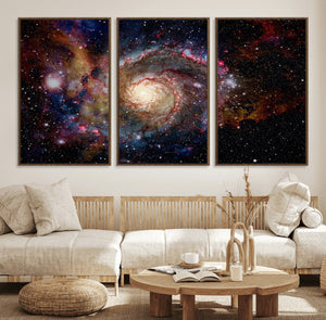 Nebula and Galaxies in Space Wall Art Canvas Print, Spiral