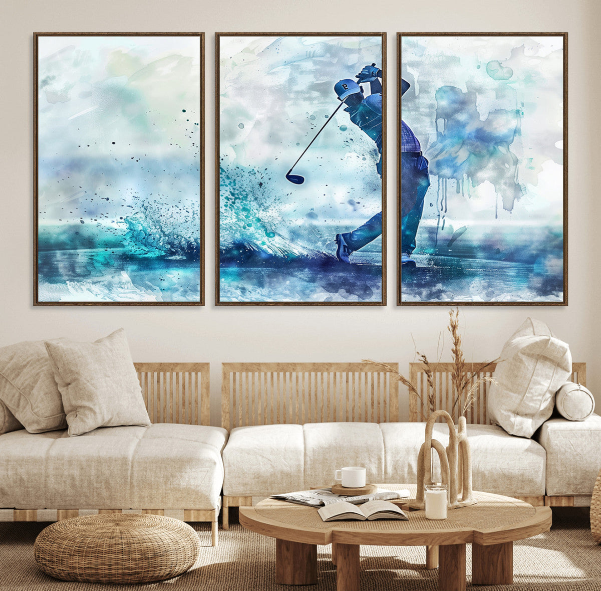 Golf Swing Wall Art Canvas Print - Sports-Inspired