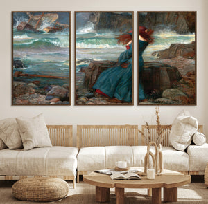 Miranda by the Shore Wall Art Canvas Print – Tempest Scene