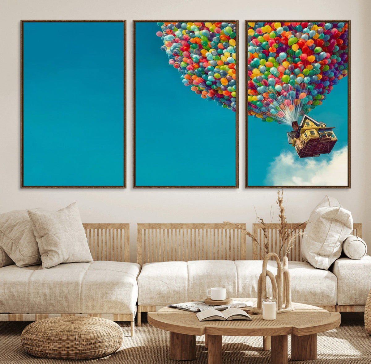 Carl Fredricksen, Up Movie Wall Art, Colorful Balloon House