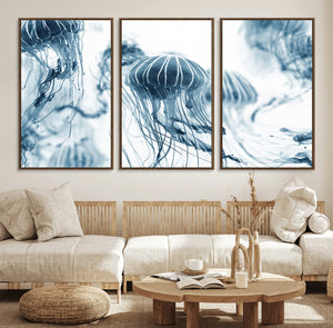 Abstract Jellyfish Canvas Print Wall Art