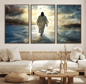 Jesus Walking on Water Wall Art | Canvas Print | Ready to