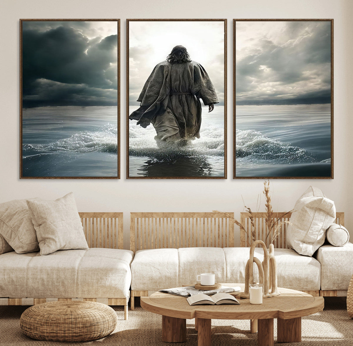 Jesus Walking on Water Wall Art | Canvas Print | Ready to