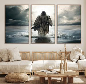 Jesus Walking on Water Wall Art | Canvas Print | Ready to