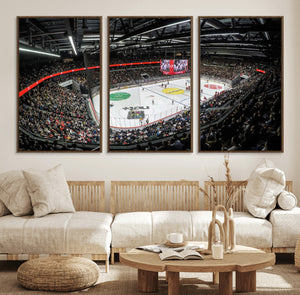 Vaudoise Lausanne Ice Hockey Arena Stadium Wall Art Canvas,