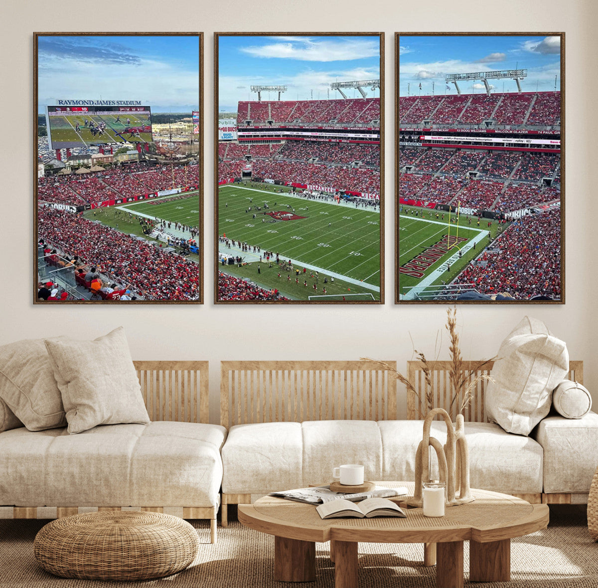 Florida Tampa Raymond James Stadium Wall Art Canvas Print -