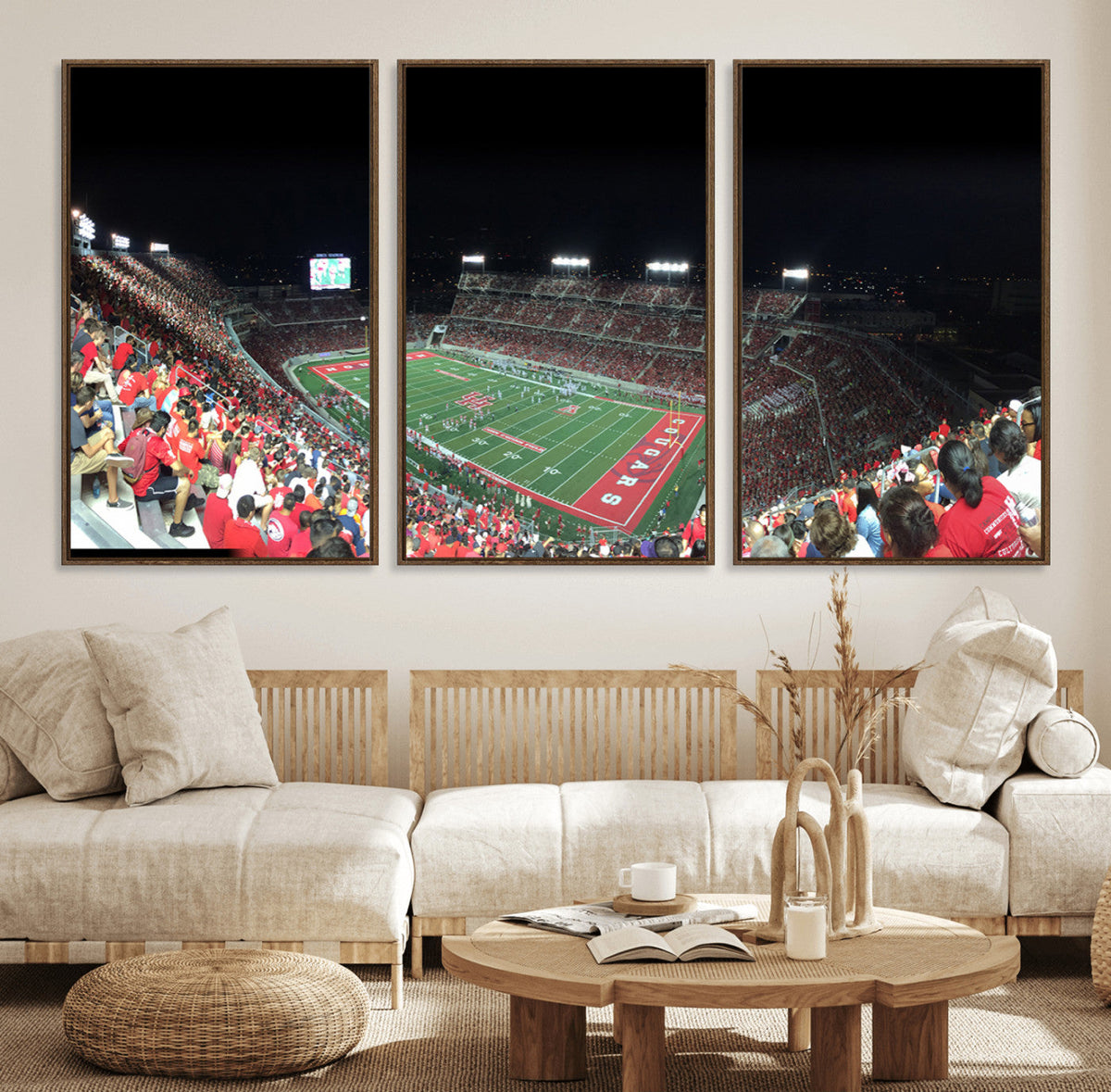 Houston Cougars Football Team Print - Houston TDECU Stadium