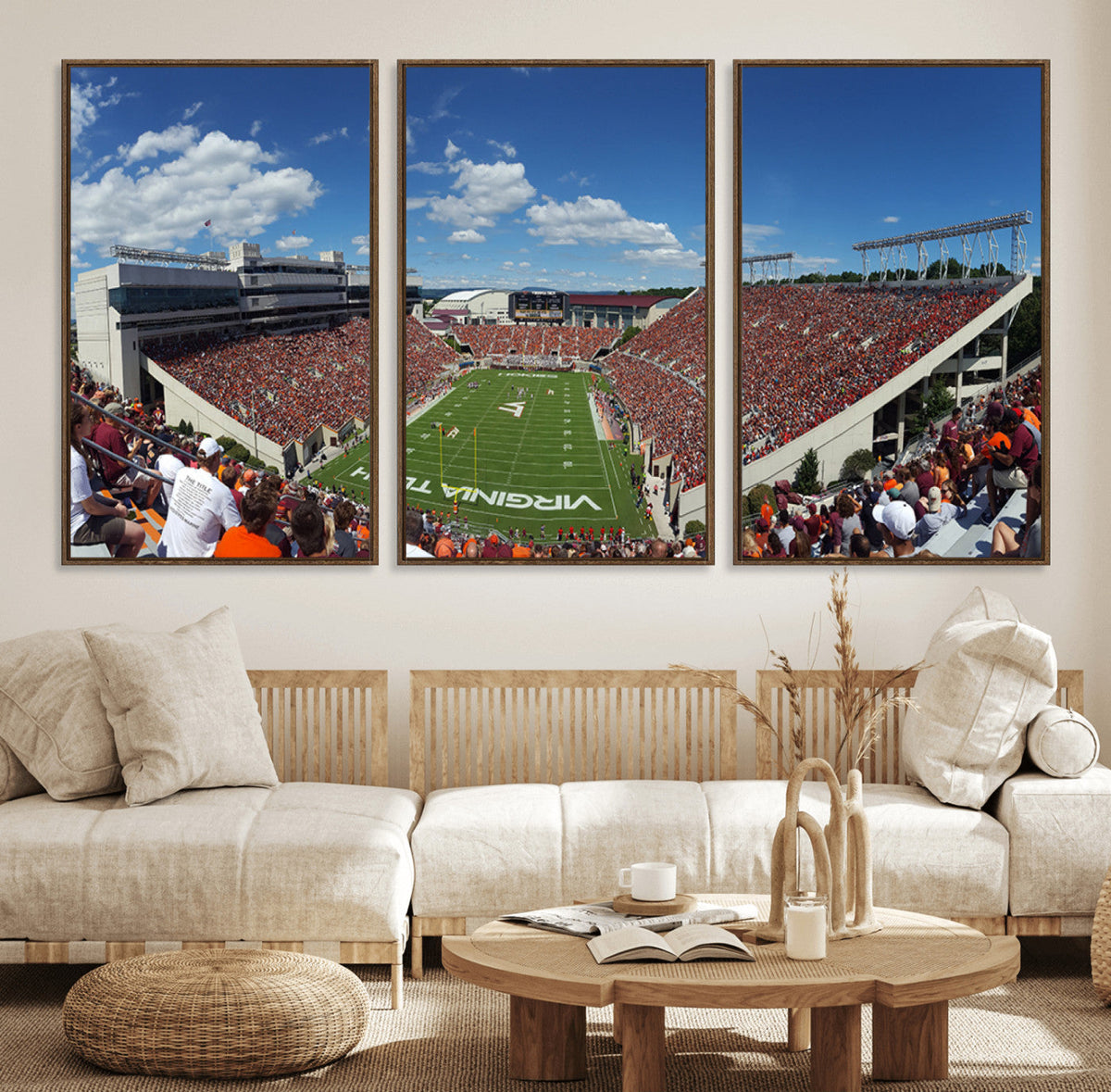 Virginia Tech Hokies Football Team Print - Blacksburg Lane