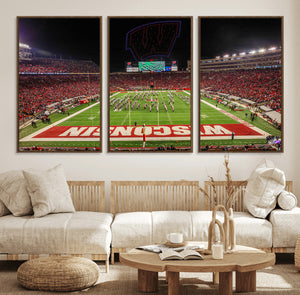 Wisconsin Badgers Football Team Print Canvas- Madison Camp