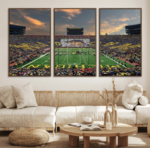 University of Michigan Wolverines Print Canvas, Football