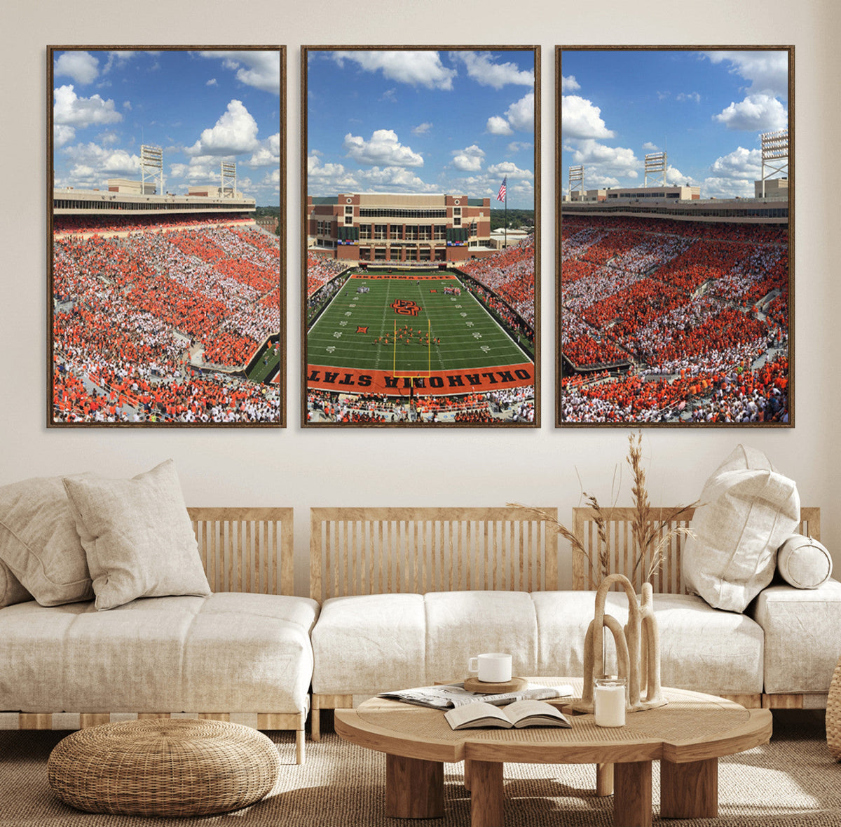 Oklahoma State Cowboys Football Team Print - Stillwater