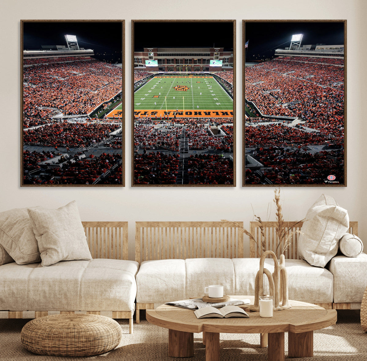 Oklahoma State Cowboys Canvas Print, Football Team Print -