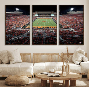 Oklahoma State Cowboys Canvas Print, Football Team Print -