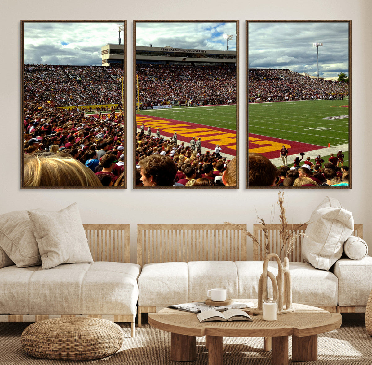 Central Michigan University Chippewas Football Team Print -