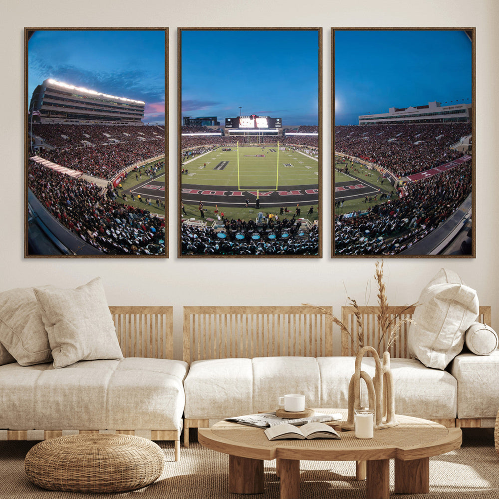 Texas Tech Red Raiders Canvas, Framed Football Team Print -